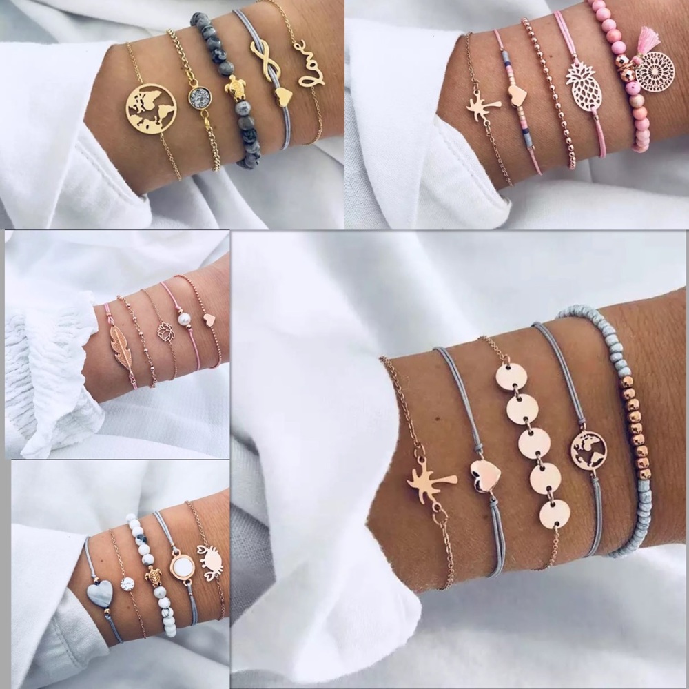5 piece Boho Bracelet  Set